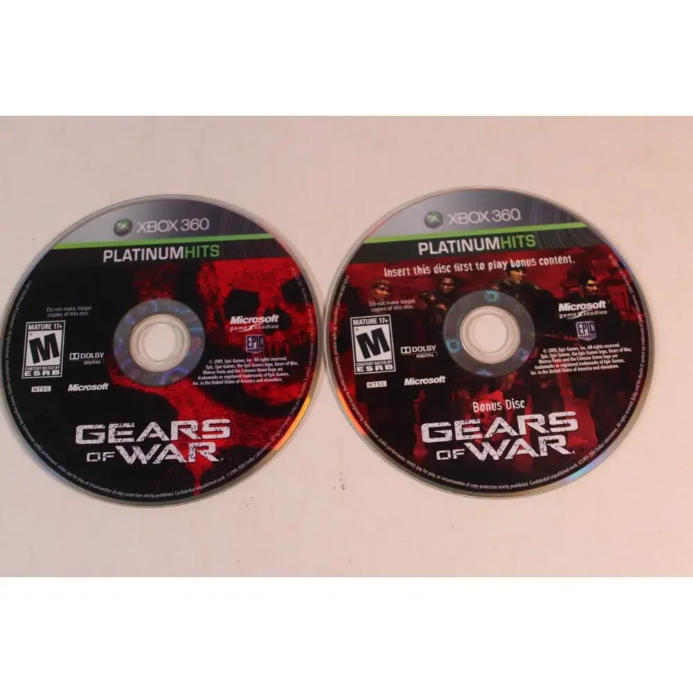Gears of War -- Two-Disc Edition (Microsoft Xbox 360, 2008) discs only, tested